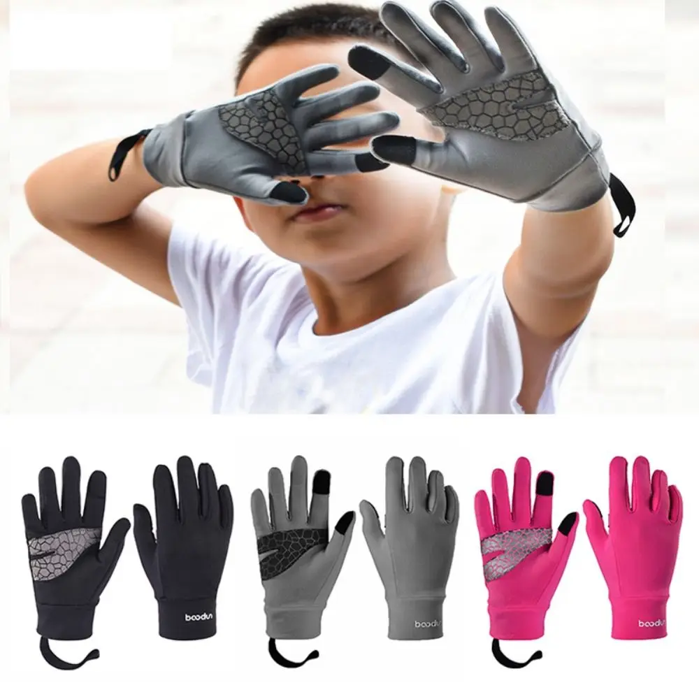 Guantes de ciclismo para niños con absorción de sudor, antideslizantes, a prueba de viento, cálidos, elásticos, resistentes al frío, para ciclismo deportivo - imagen 3