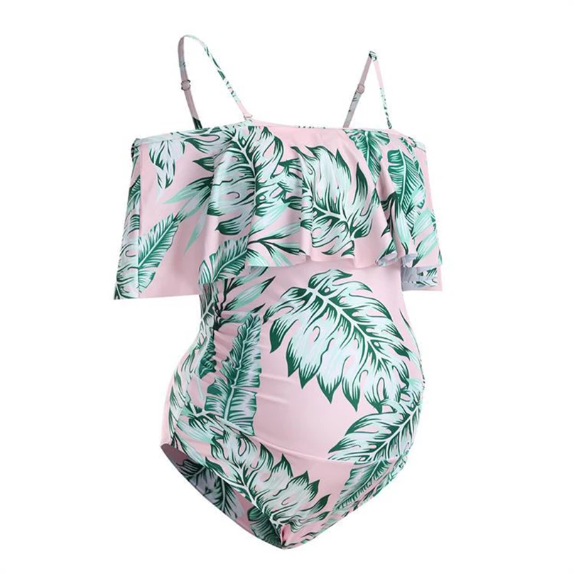 Traje de baño Sexy de una pieza para mujer, Tankinis de maternidad, traje de baño sólido de verano para mujer, ropa de playa, traje de baño para embarazadas, traje de baño de maternidad - imagen 3
