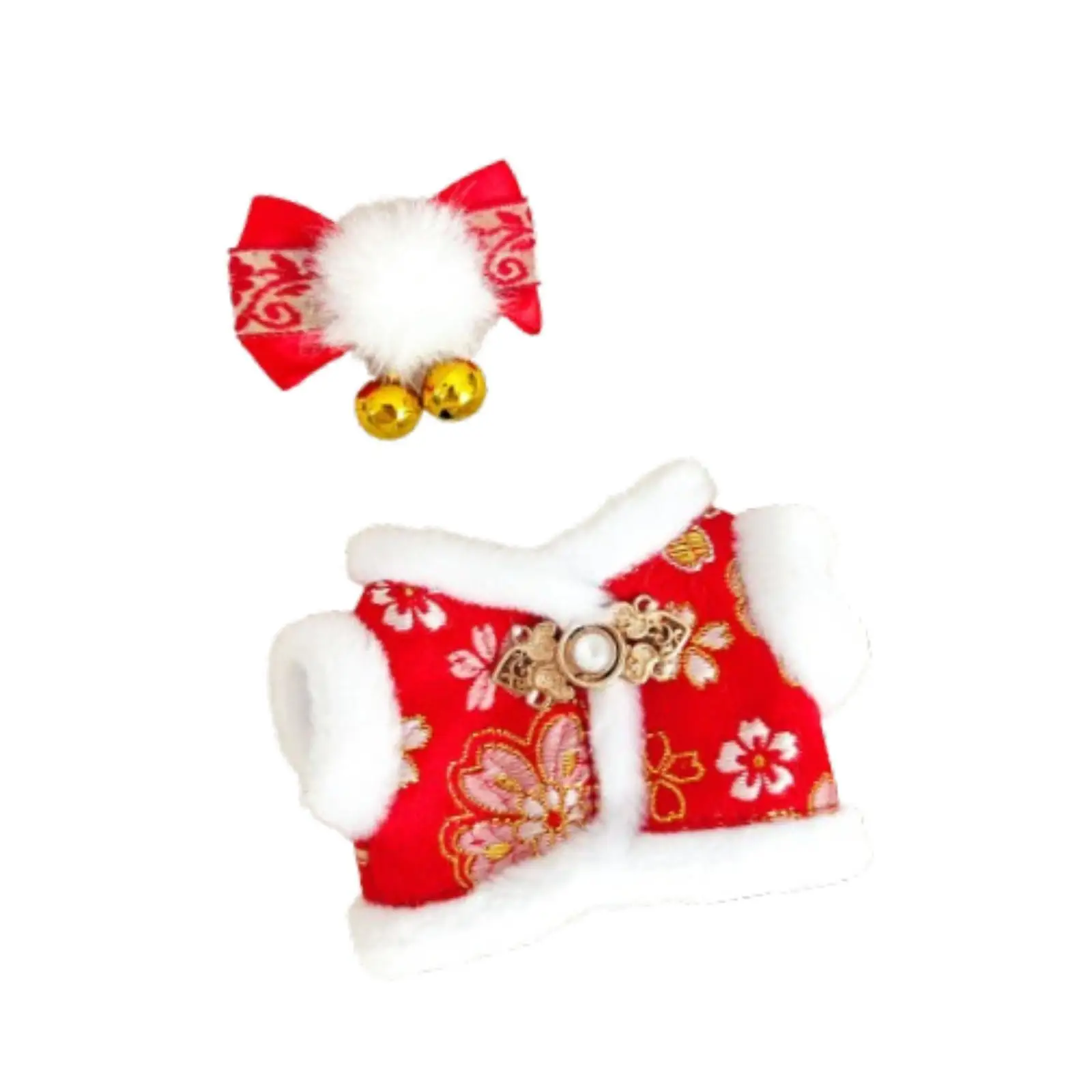 Plush Doll Clothes, Dress up with Headwear, Plush Doll Accessories Soft Cartoon Stuffed Animals Clothes for 5.91inch Doll