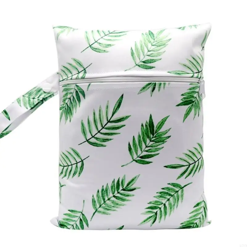 D7YD bolso portátil resistente agua para pañales secos y húmedos con cremallera, bolso para cochecito, bolsa transporte