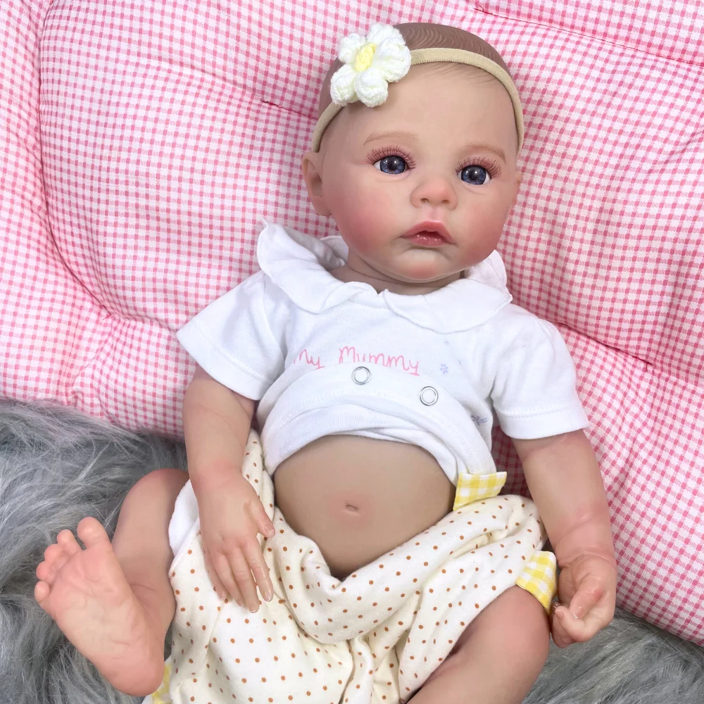 MRB-Muñeca Reborn de pradera de 18 pulgadas, tamaño de bebé recién nacido, imagen Real, cuerpo completo de vinilo, muñeca lavable con venas visibles en la piel 3D - imagen 2