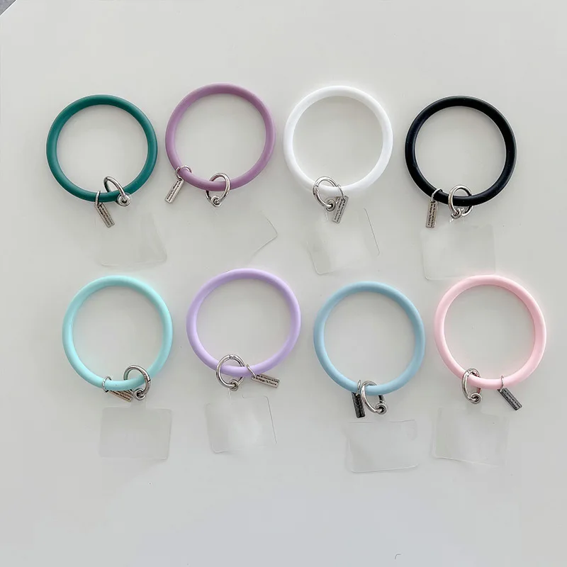 Cordón de pulsera para iPhone, Samsung, Huawei, Xiaomi, funda de teléfono móvil, correa de muñeca de silicona antipérdida, llavero de coche, 1 unidad - imagen 2