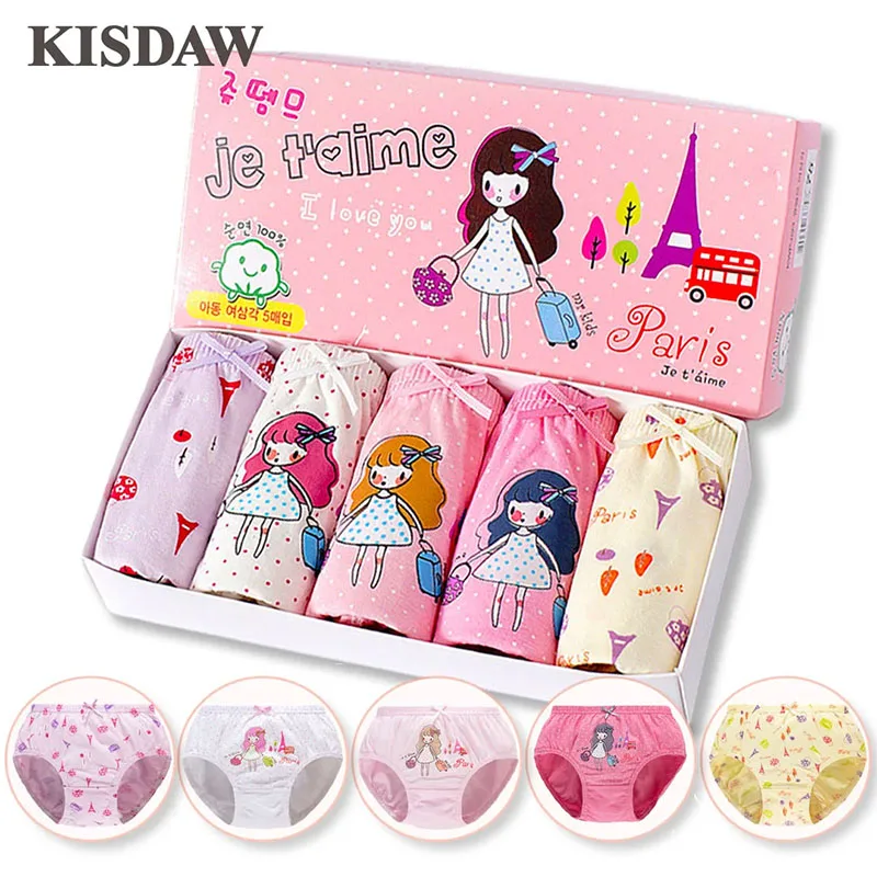 Braguitas de algodón para niñas con estampado de personajes