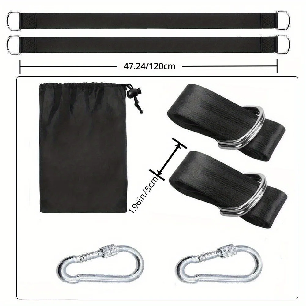 Hamaca para columpio al aire libre con cinturón de seguridad, bolsa portátil, kit de correa para columpio duradero, adecuada para todo tipo de accesorios para columpio - imagen 3