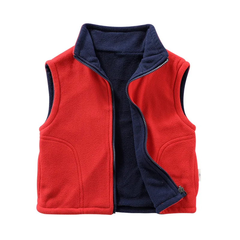Chaleco de primavera para bebés, chaquetas de lana para niñas, prendas de vestir exteriores de terciopelo, chaqueta cálida de Color caramelo para niños, chaquetas sin mangas para niños - imagen 5