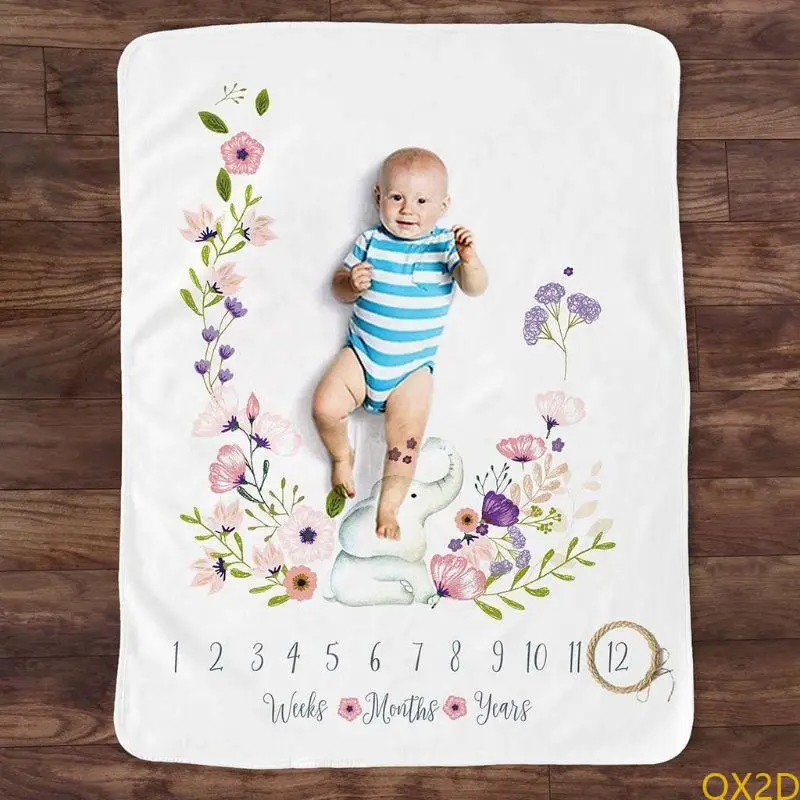 QX2D recién nacido Lindo animal Patrón animales envoltura para bebés Manta - imagen 2