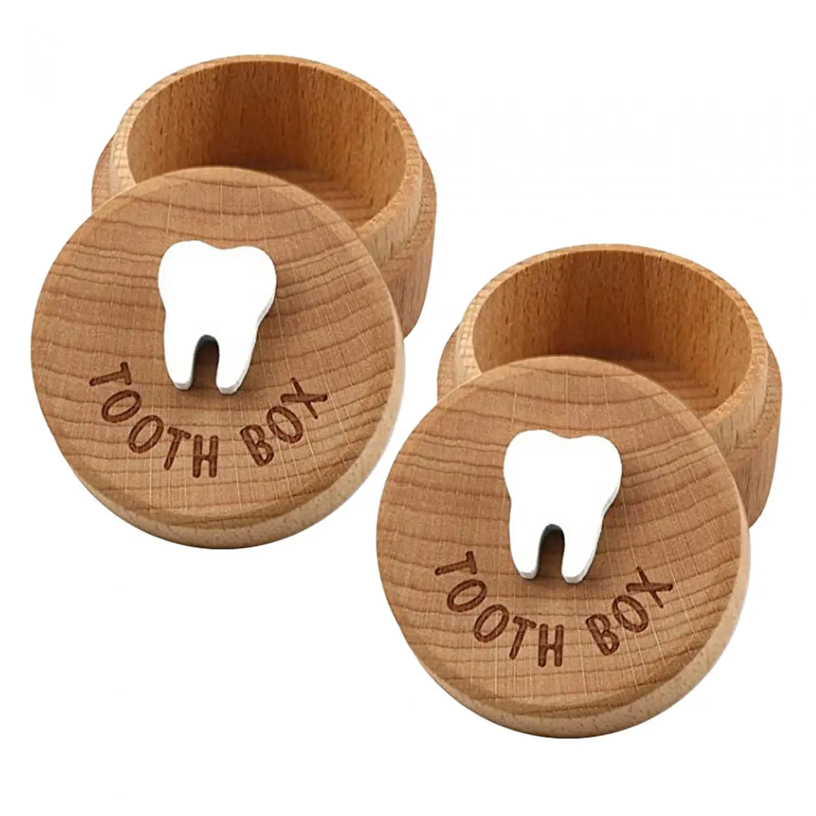 Organizador de almacenamiento de recuerdo de Hada de los dientes de madera personalizado para recuerdo infantil, caja de memoria para Baby Shower - imagen 2