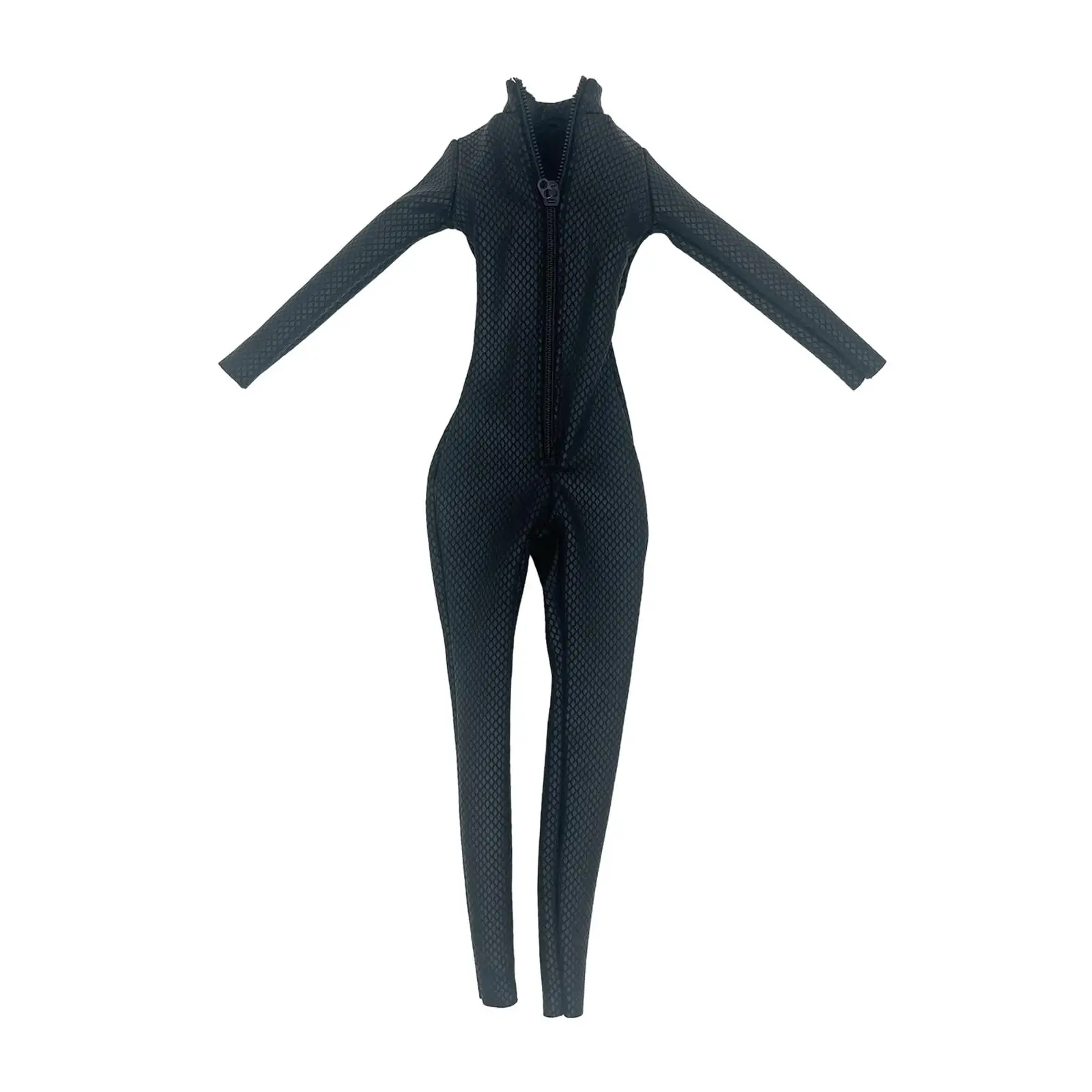 1:6 PU Leather Jumpsuit Costume Miniature Clothing Handmade Doll Clothes for
