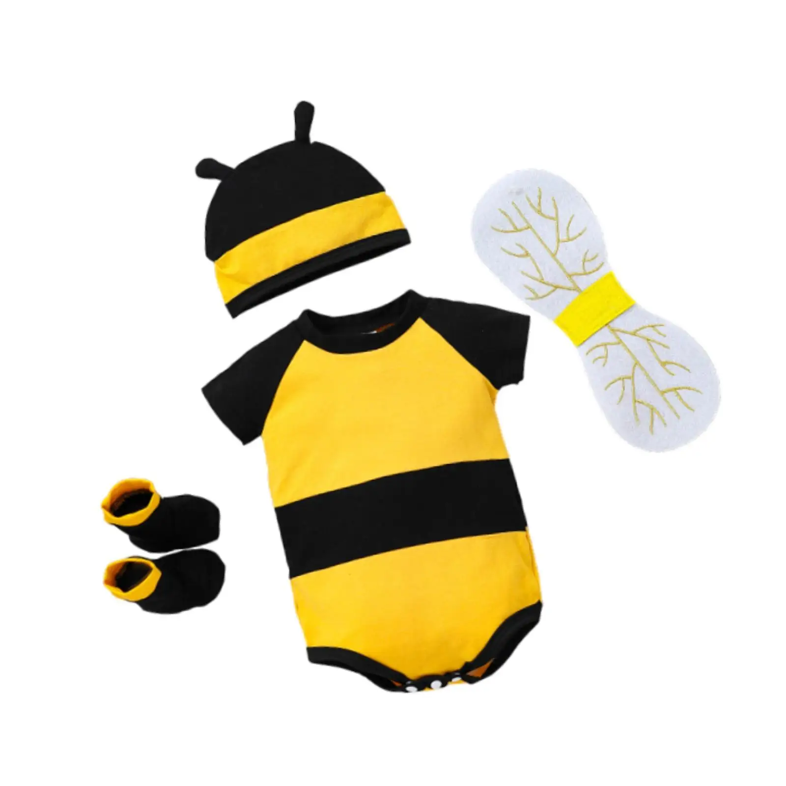 Honey Bee Bodysuit Cute Halloween Costume for Photo Props Role Playing Party