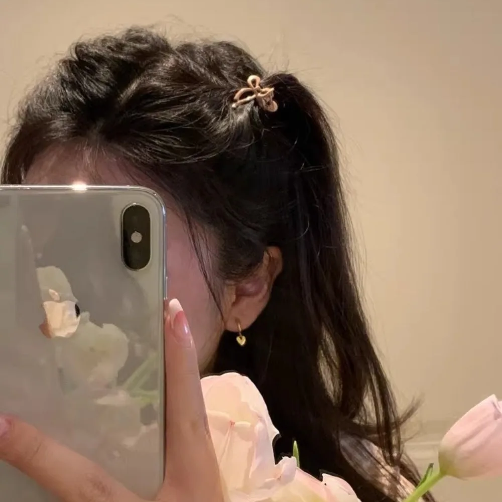 2 uds Mini lazo para el pelo, accesorios para el cabello de cangrejo para mujer, pinzas para el pelo con lazo sólido, horquillas, pasadores para niñas, diademas, regalos de fiesta - imagen 4