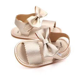 Sandalias para niñas bebés primeros caminantes con lazo – Suela blanda