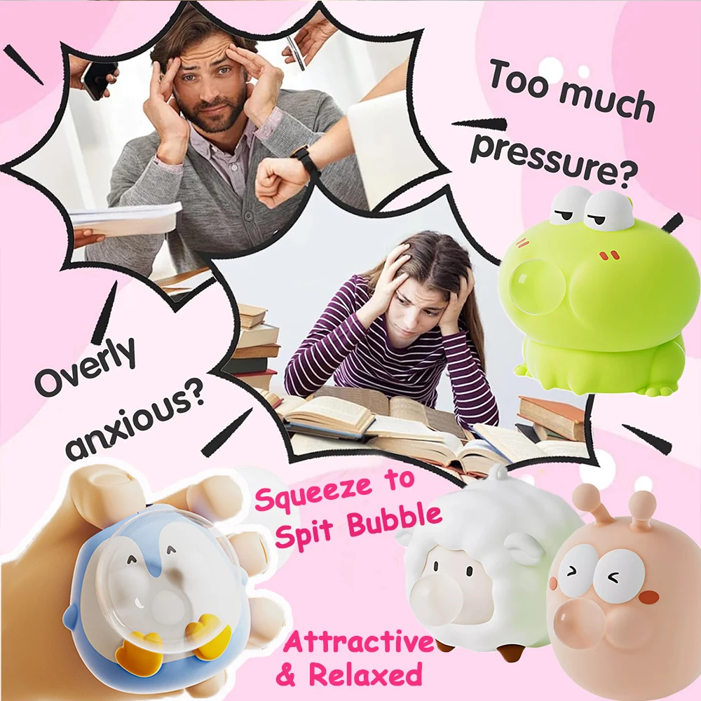 Juguete Squish que escupe burbujas antiestrés para niños - imagen 4