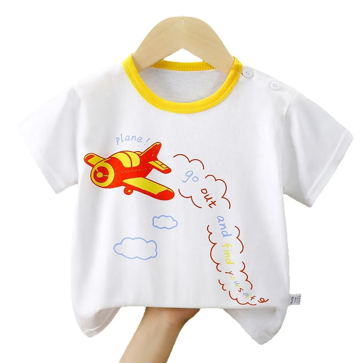 Camiseta bebé de manga corta holgada con cuello redondo estampada - imagen 4