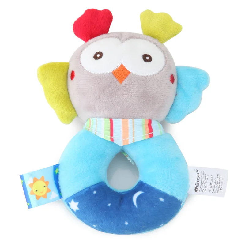 Sonajero de peluche animado para bebé - Juguete educativo suave