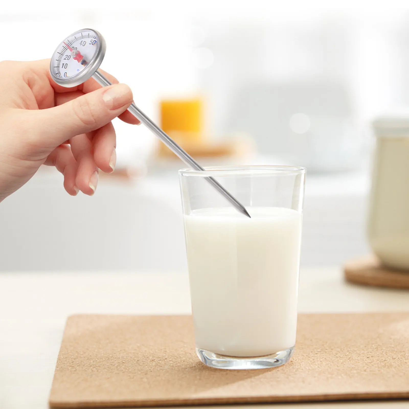 Termómetro digital de sonda para leche de bebé – Acero inoxidable