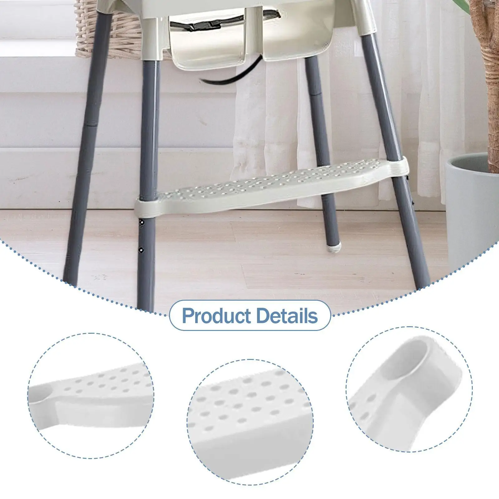 Reposapiés para silla alta, alta confiabilidad, ligero, estable, premium, antideslizante - imagen 5