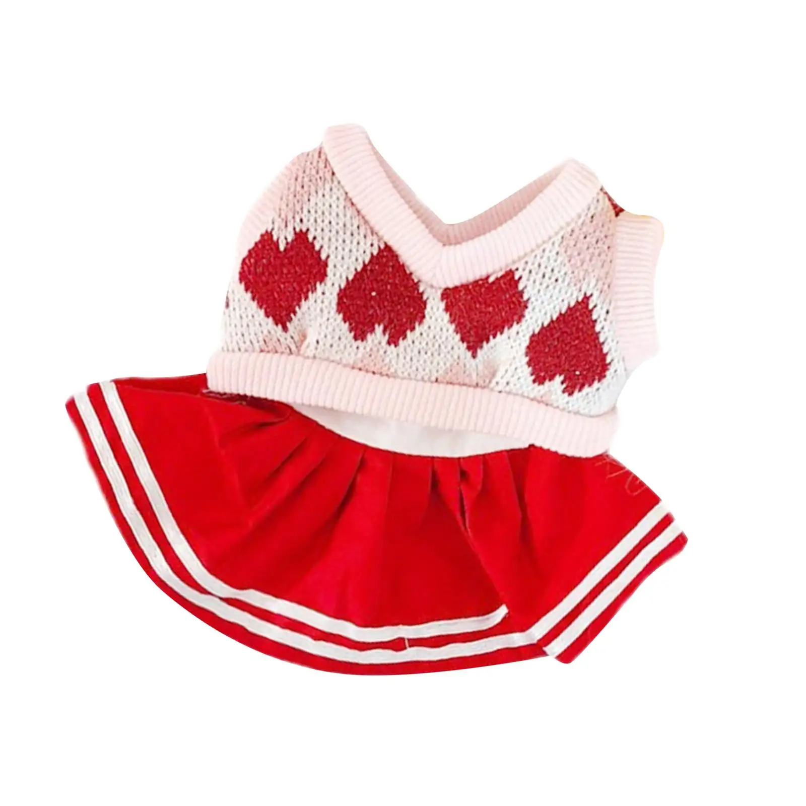 2x 20cm Dolls Clothes Cute Doll Clothes Suit Doll Accessories Clothing Soft Doll JK Dress Outifit for Girls Dolls Toy