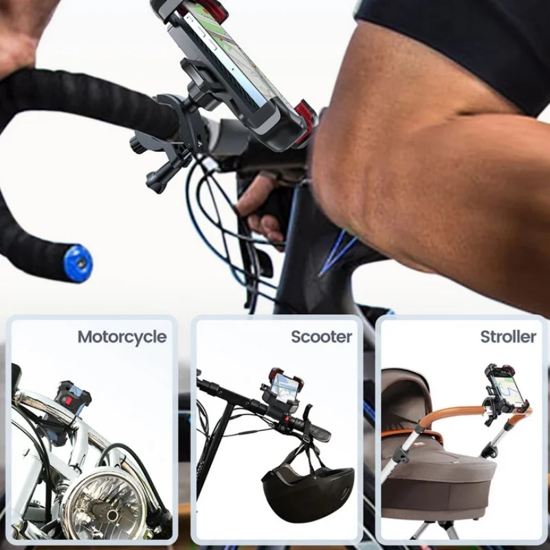 Soporte giratorio de teléfono para bicicleta eléctrica, antideslizante