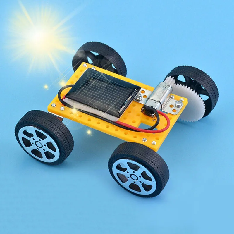 Coche de juguete Solar para niños, Mini Kit de coche de energía ensamblado DIY, juguetes educativos STEM para niños, regalo de cumpleaños creativo