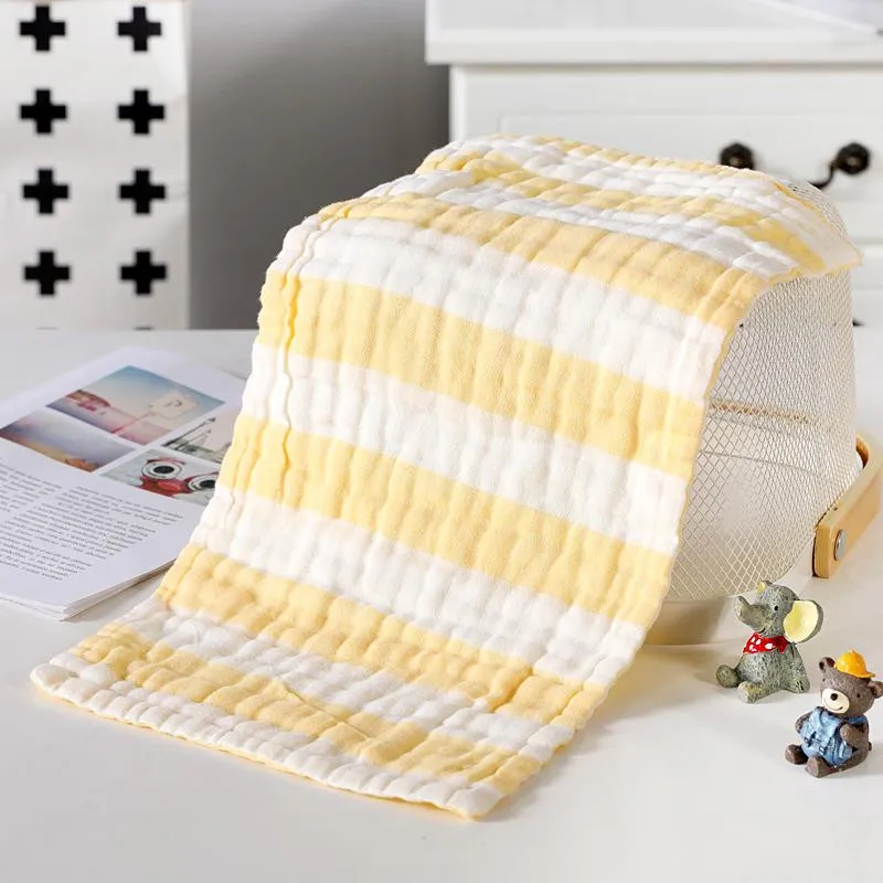 Juego de toallas para bebé, 4 unidades, 25x50cm, algodón suave, gasa para niños, Toalla de baño para la cara, 6 capas, cuadrados de muselina, gasa, paño para eructar, artículos para bebé recién nacido - imagen 4