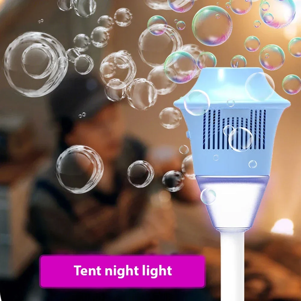 Lámpara de calle, máquina de burbujas, jabón de burbujas completamente automático, música que sopla con luz, juguetes para niños al aire libre, regalos de fiesta para niños - imagen 3