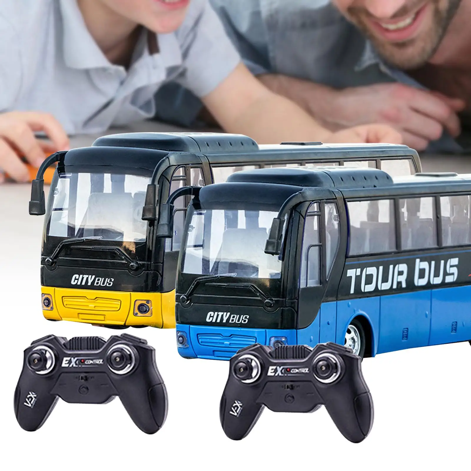 RC City Bus Educational Toys All Directions Driving Portable Sturdy Remote Control Bus for Children Teens Boys Girls Kids Gift