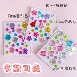 Pegatinas autoadhesivas de diamantes de imitación con forma de corazón