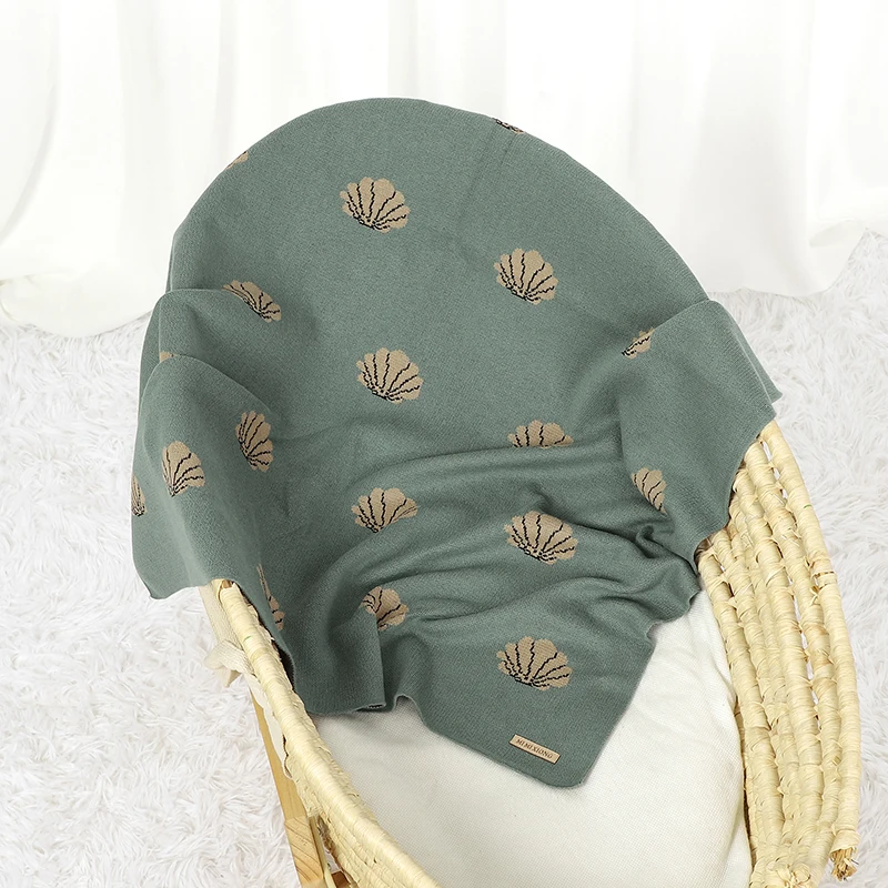 Manta de algodón de punto para bebé, edredón de cuna a cuadros para niña recién nacida, funda de dibujos animados para cochecito infantil, saco de dormir de 100x80CM - imagen 2