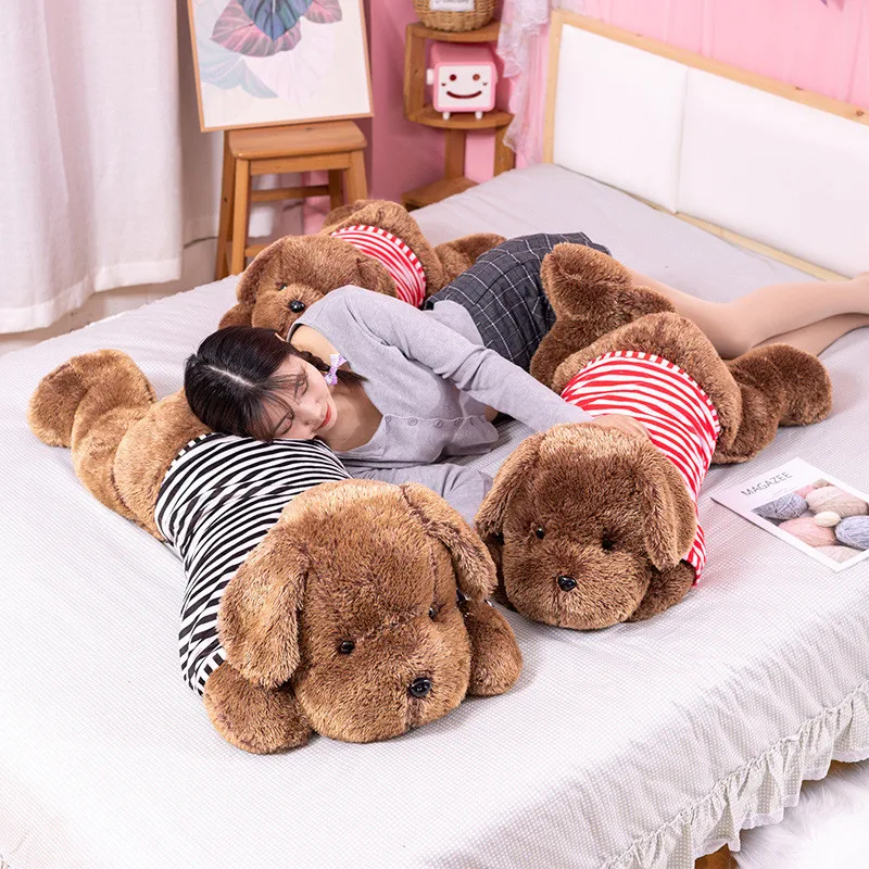 Peluche de perro tumbado gigante suave, cojín para dormir - imagen 2