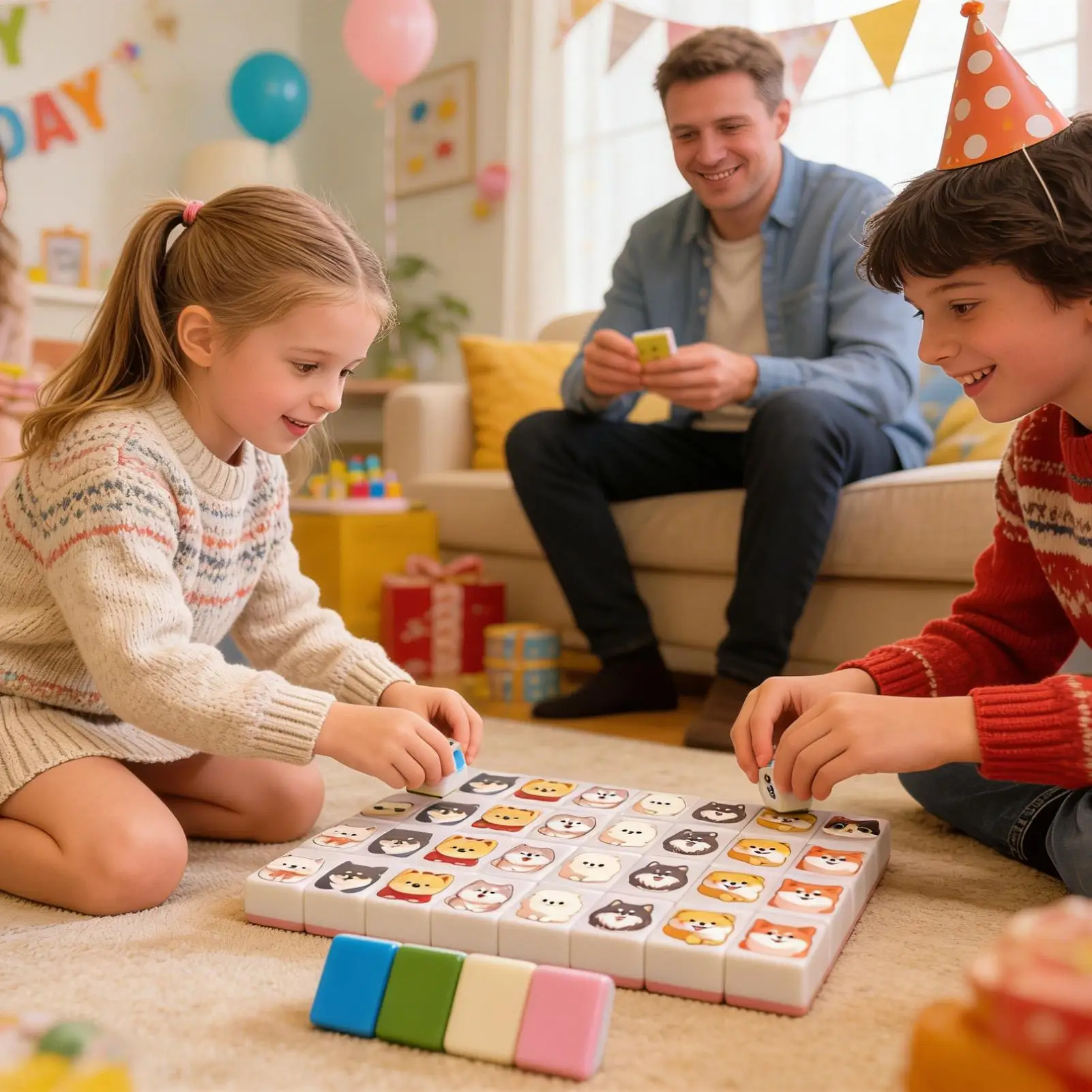 Juego de Mahjong infantil con banderas para fiestas al aire libre - imagen 4