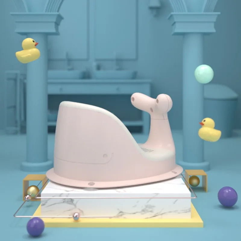 Asiento anticaída para baño de bebé mejorado: taburete de ducha infantil para niños pequeños, cama de baño segura antideslizante, cómodo respaldo. - imagen 5