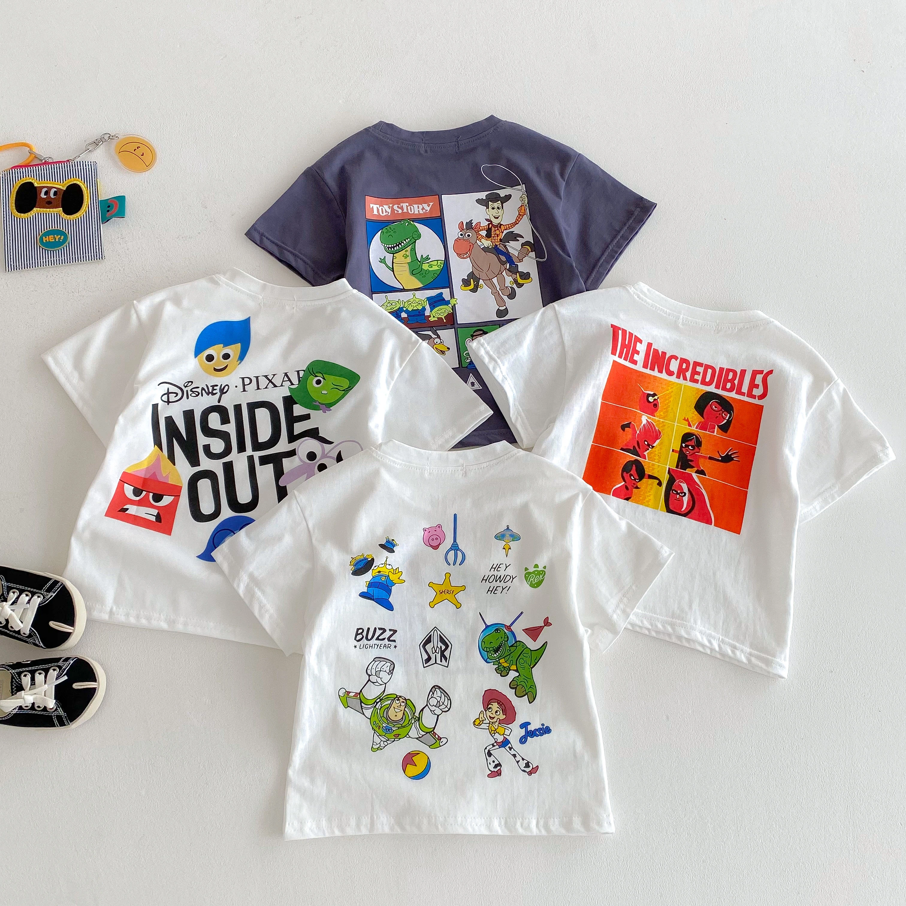 Camiseta estampada de dibujos animados para bebés, ropa nueva de verano, camisetas de manga corta, disfraz para niños pequeños, camisetas informales con cuello redondo - imagen 2