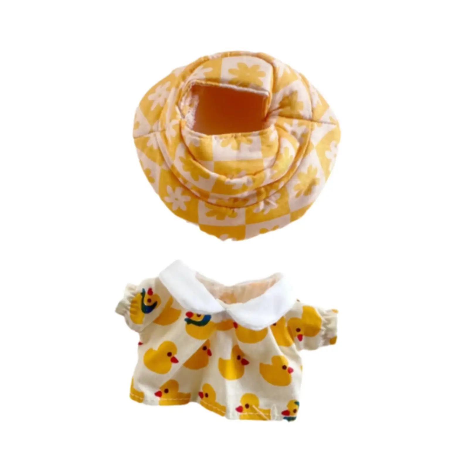 Doll Clothes Costumes with Hat Soft Photo Props Cute DIY Doll Clothing for 15cm/17cm Doll