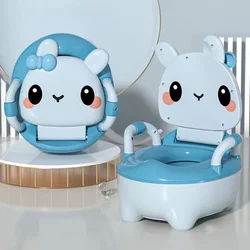 Asiento de inodoro infantil con orinal antideslizante y respaldo