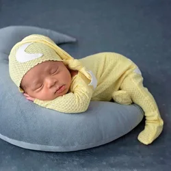 Traje de recién nacido para fotos - algodón transpirable, luna