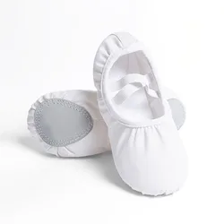 Zapatillas ballet de lona para niña con suela blanda dividida