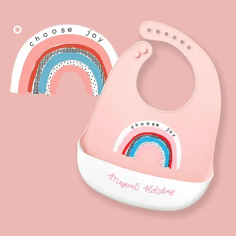Babero de silicona impermeable para bebé – Estampado infantil - imagen 3