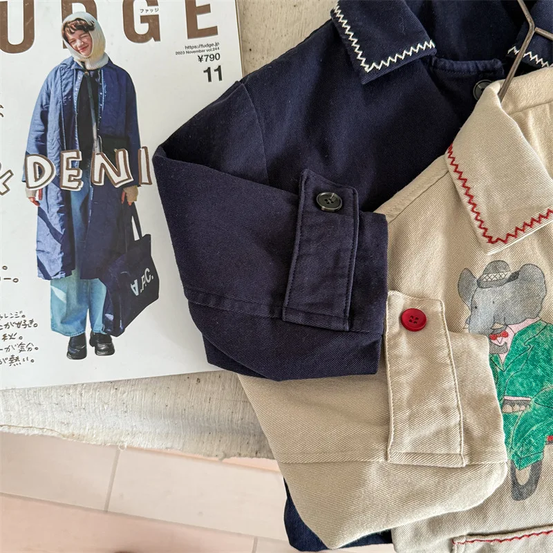 Chaqueta infantil MILANCEL otoño con elefante bordado - imagen 4