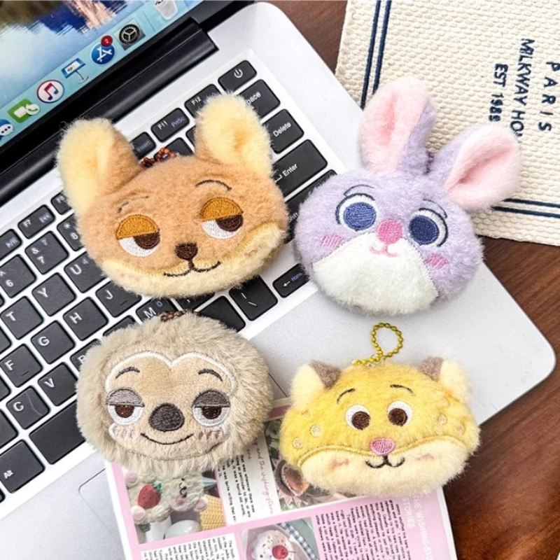 LLavero de peluche de dibujos animados de Zootopia de Disney, colgante bonito de Nick Judy Clawhauser, mochilas de felpa, decoración colgante, regalo de felpa sorpresa