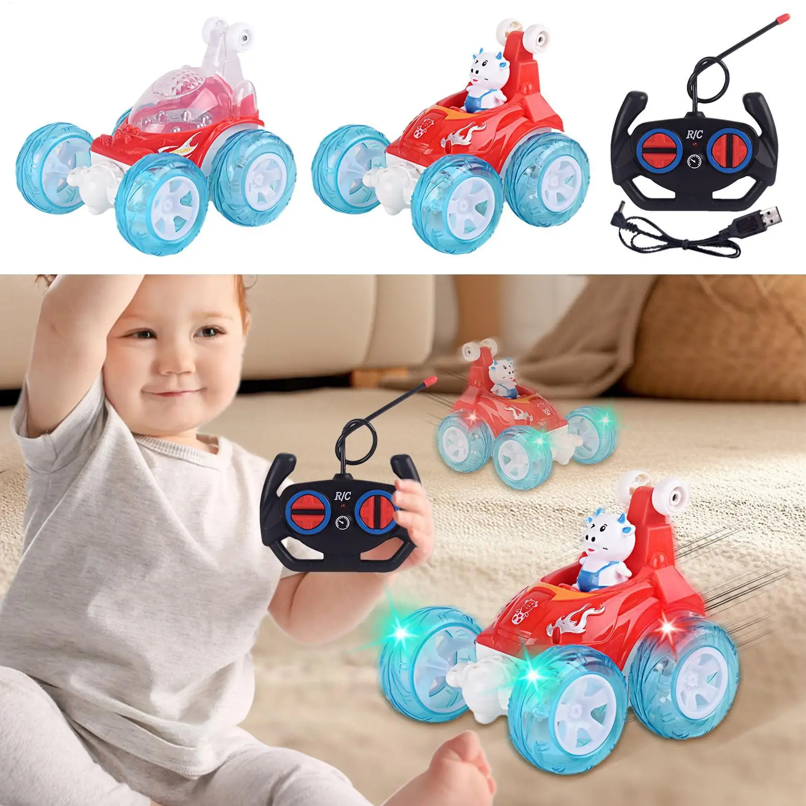 Coches de radiocontrol para niños con luces dinámicas y música - imagen 3