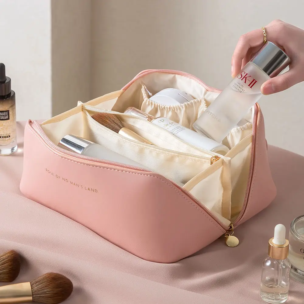 Bolsa de pañales multifuncional para bebé, almacenamiento de pañales de gran capacidad, organizador de artículos para bebé, bolsa de maquillaje de viaje impermeable para mujer - imagen 3