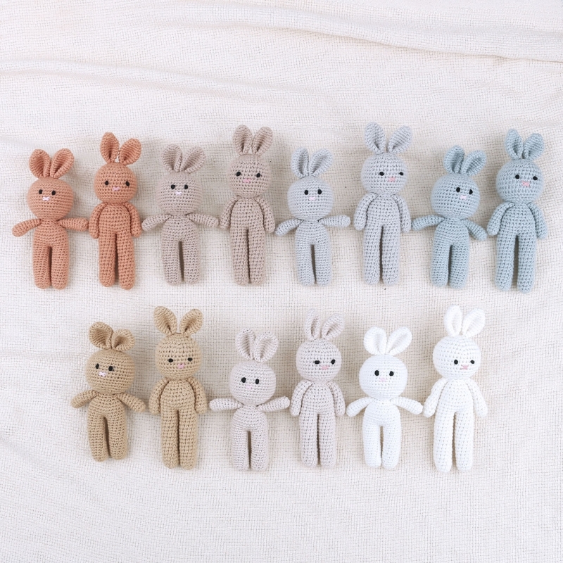Conejo de peluche artesanal de algodón para bebé – Suave y seguro - imagen 2