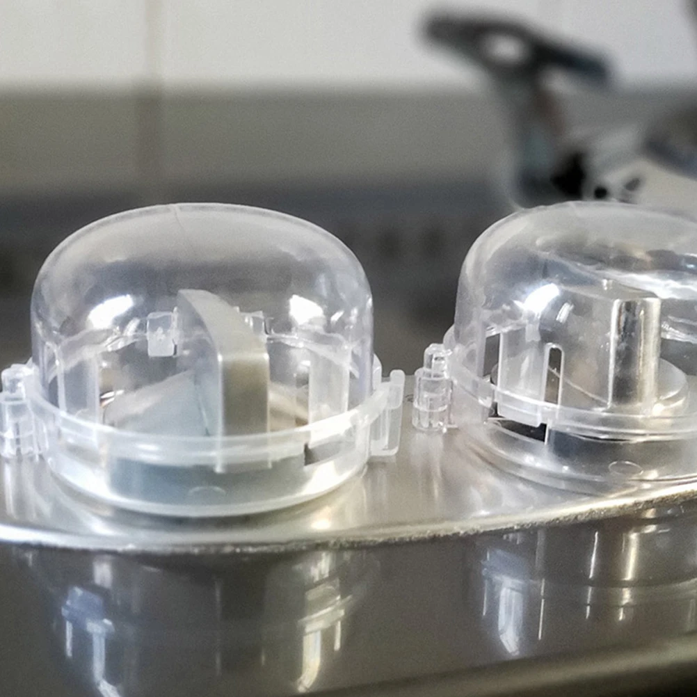 Cubierta de seguridad para cocina de Gas, Protector de perilla de estufa a prueba de niños, Protector de cocina, cerradura para bebé, duradero, resistente a altas temperaturas, 4 Uds. - imagen 4