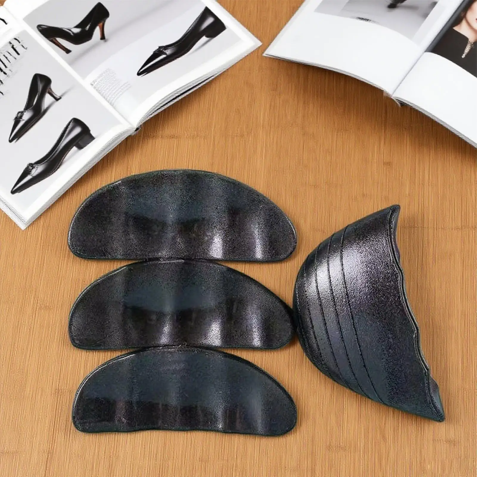 Insertos de punta para tacones, 3 pares de zapatos demasiado grandes, espaciadores de pies de espuma de PU antideslizantes, transpirables para hombres y mujeres mayores, botas de baile - imagen 4