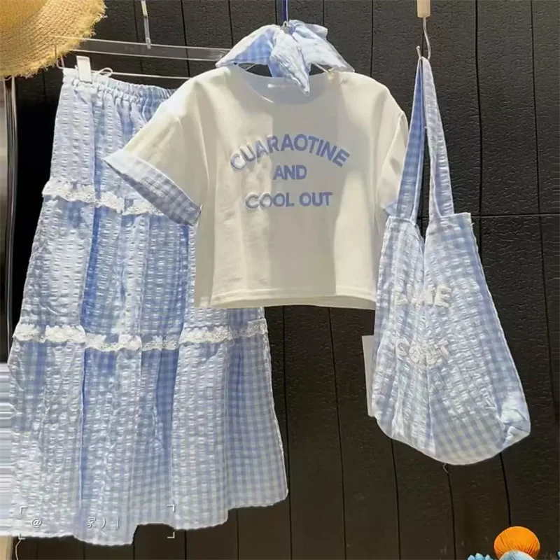 Conjunto de verano para niña con falda y camiseta manga corta - imagen 5