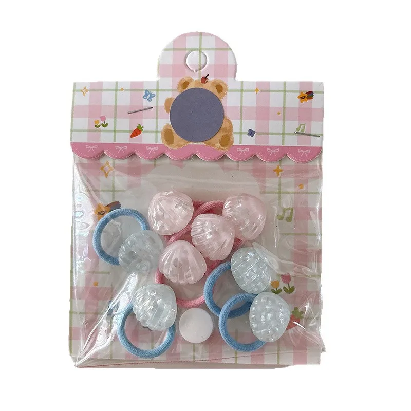 Set de accesorios para el cabello infantil con lazos y diademas de corazón - imagen 2