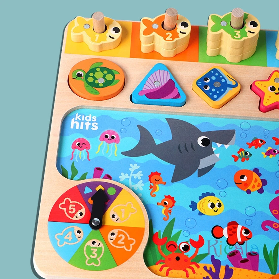 Juego educativo Montessori de madera matemáticas y colores - imagen 2