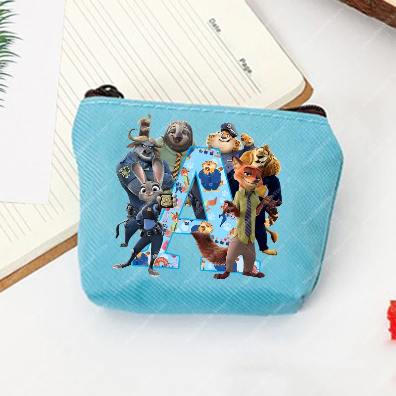 Monedero con cremallera de dibujos animados de Disney Zootopia, accesorios de cartera con estampado de Anime, bolsa de dinero a la moda, bolsa de almacenamiento, tarjetero bonito, regalos