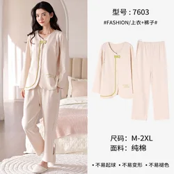 Conjunto pijama algodón maternity – Cómodo para posparto y cláusica