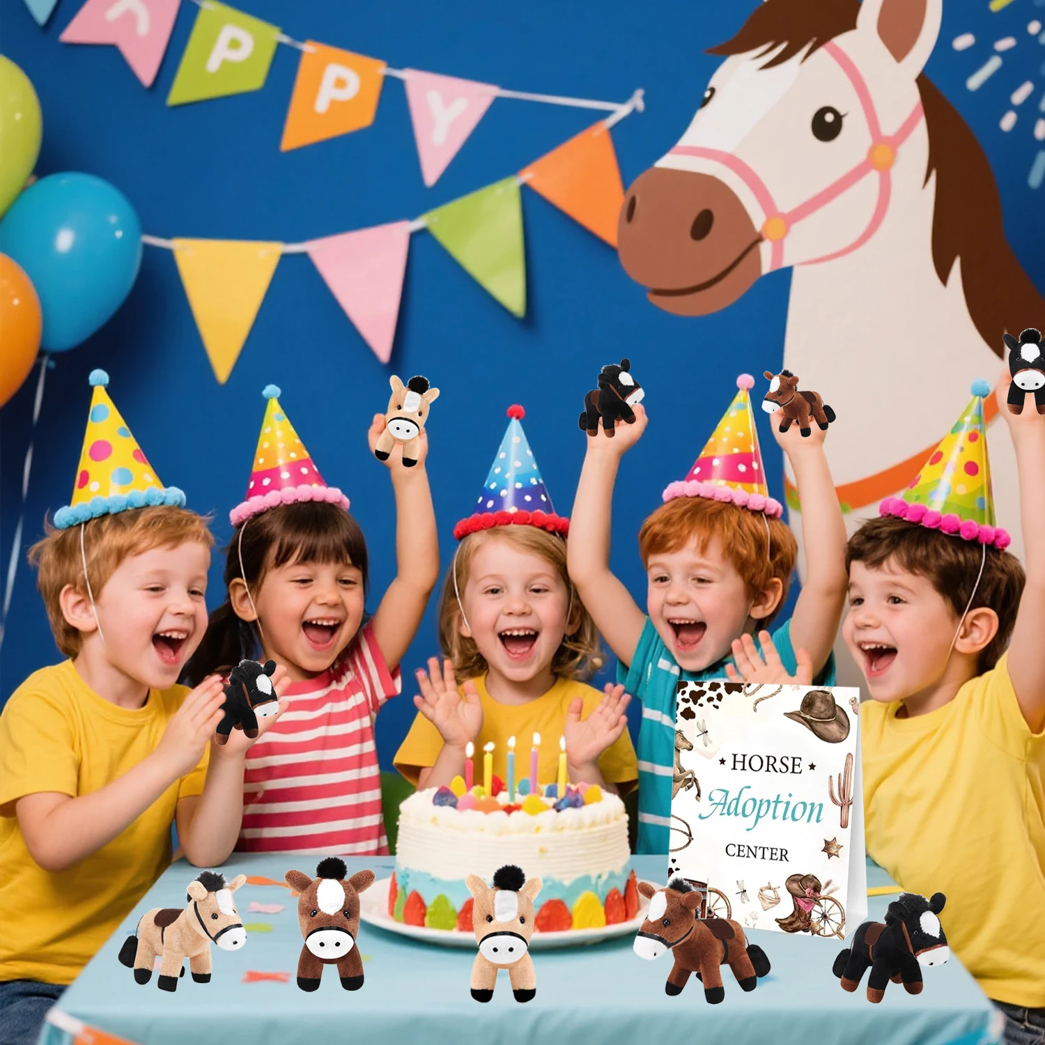 Peluche de pie caballo – recuerdo de fiesta para cumpleaños - imagen 2